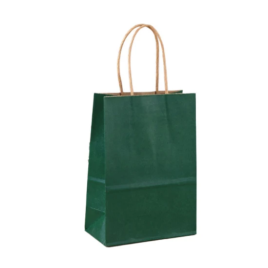 Recycled Biodegradable Retail Grocery Shopping Packaging Custom Made Fast Food Take Away Clothes Packaging Kraft Paper Bag